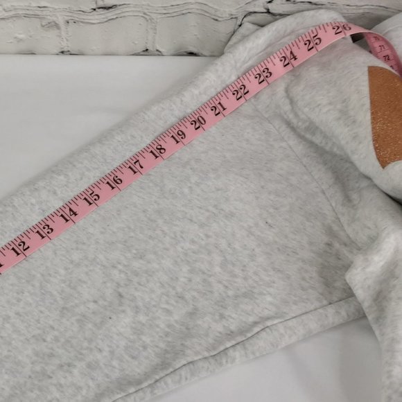 VICTORIA'S SECRET 'PINK' FLEECE  ROSE~GOLD LOGO COWL-NECK  SWEATSHIRT - Picture 7 of 14